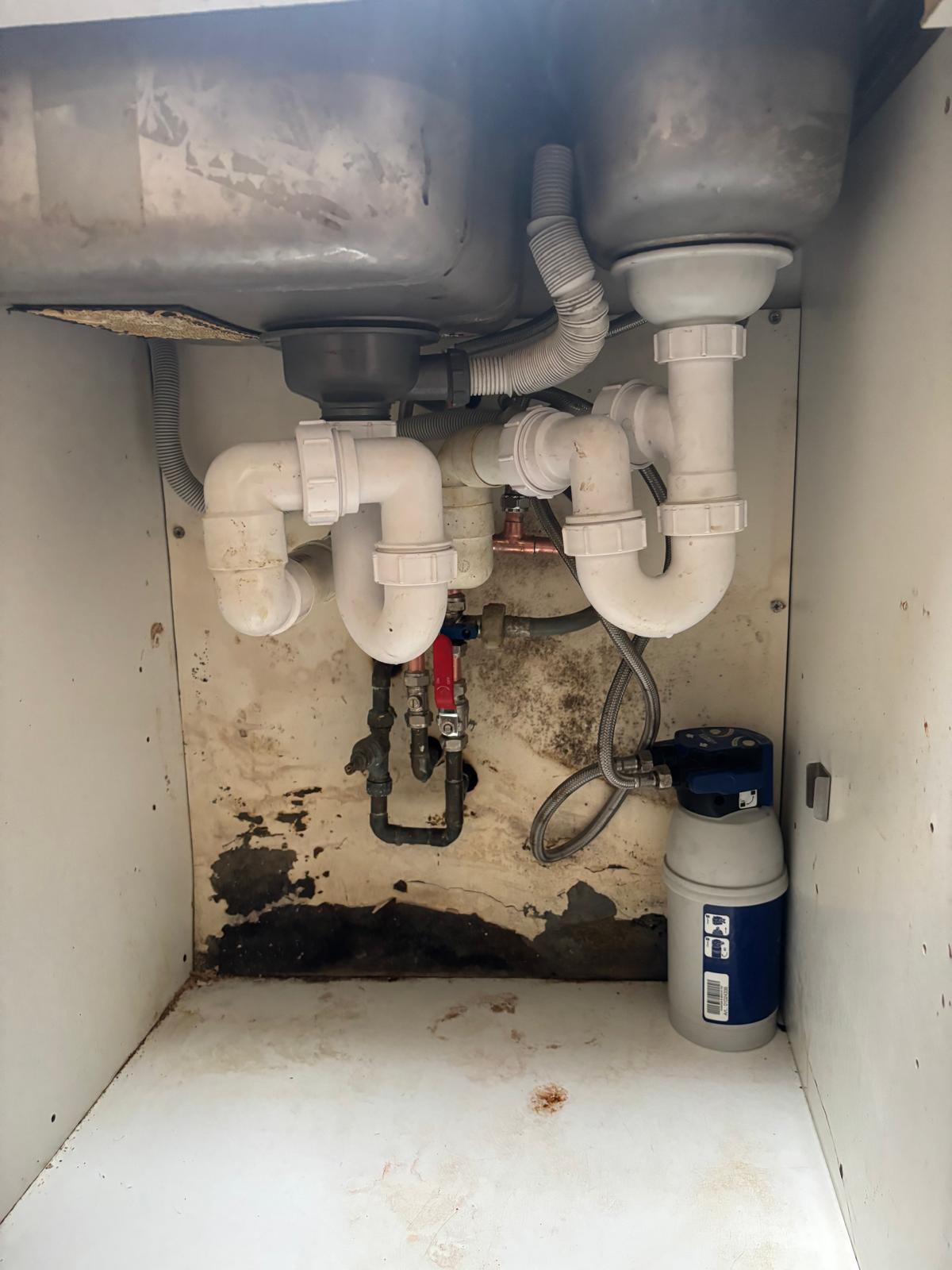After: Kitchen Sink Plumbing